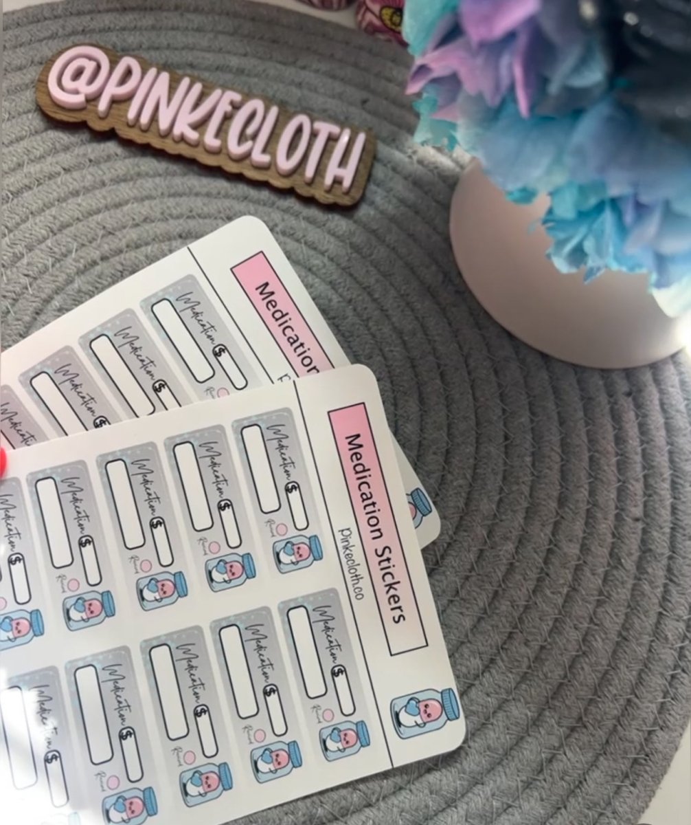 Medication Budget Stickers 16ct - PinkeCloth