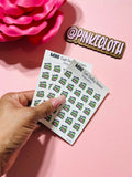 Mini Cash Envelope Stuffing Budget stickers | budgeting planner stickers | pocket | hobonichi | happy planner | cash stickers | 30count - PinkeCloth