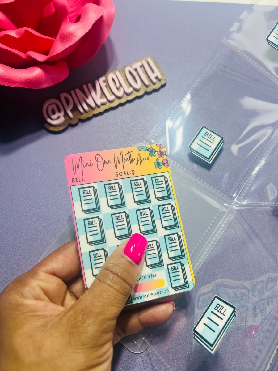 Mini One Month Ahead Fold out binder - PinkeCloth