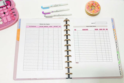 Monthly Bill Tracker Worksheet | Payment tracker PDF | Budget Insert | 8.5 x 11 | Happy Planner | INSTANT DOWNLOAD | Credit Card Tracker - PinkeCloth