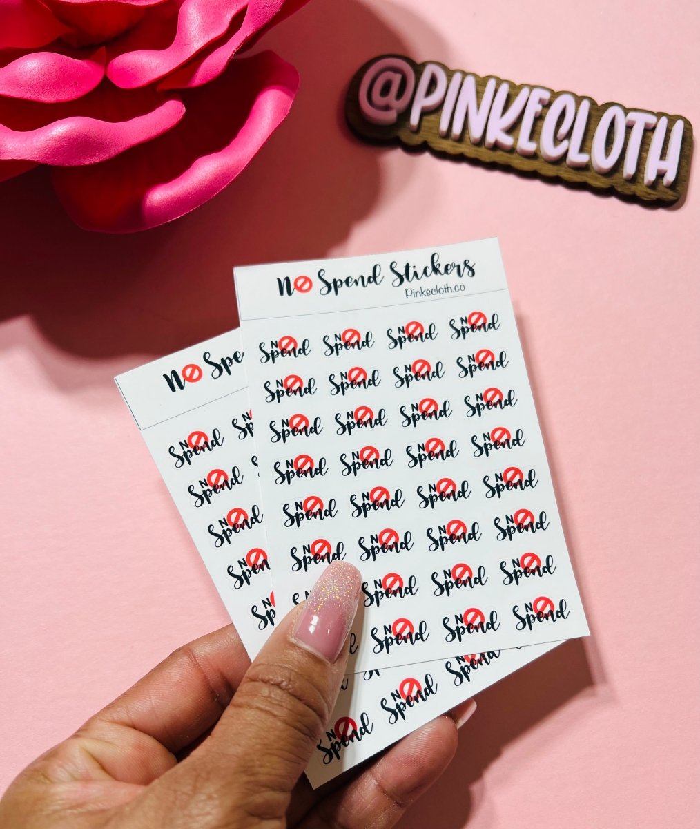 No Spend Budget stickers - PinkeCloth