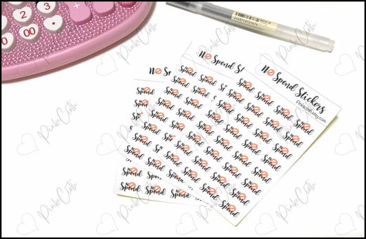 No Spend Budget Stickers | Planner Functional Planner Stickers For Your Happy Erin Condren Lp Or