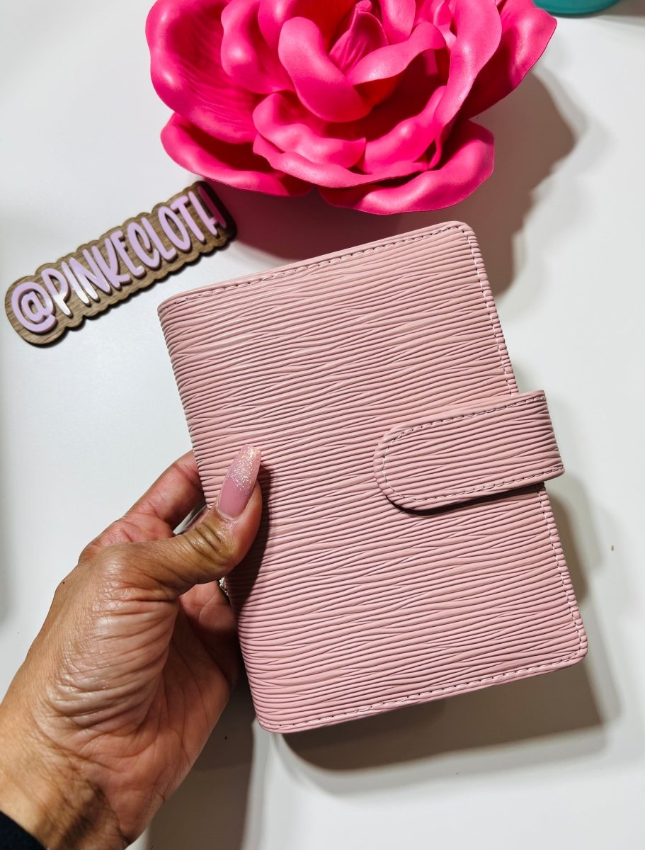 PINK A7 CASH WALLET textured - PinkeCloth