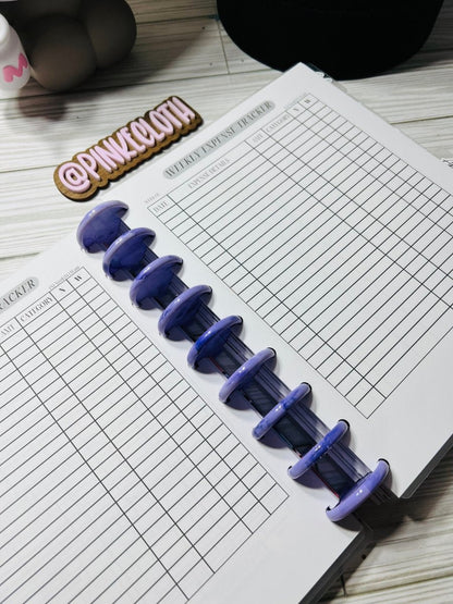 Pinkecloth Budget Planner - 12 Month Undated Discbound Planner | PinkeCloth - PinkeCloth