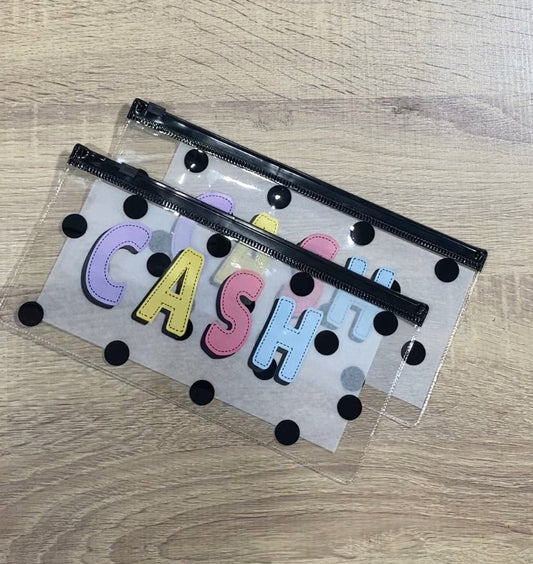 POLKA DOT CASH Vinyl Cash Envelope | Planner Envelopes - PinkeCloth