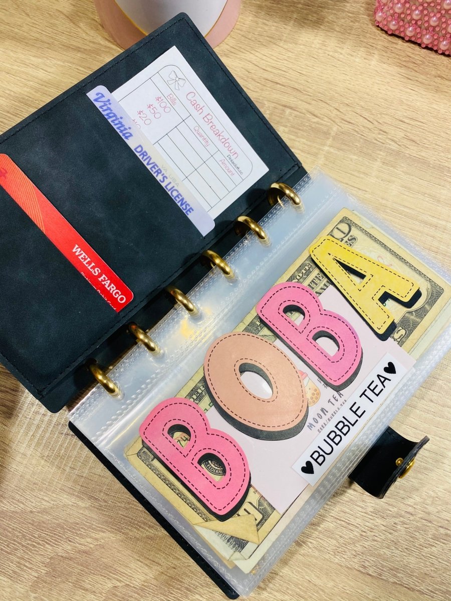 Poppin' Pink Cash Envelope Disc Bound Wallet - PinkeCloth