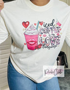 (PRE Order) Vanilla Bean ICED COFFEE LOVE LANGUAGE long Shirt - PinkeCloth