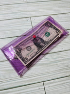 Purple Glitter Vinyl Cash Money Envelope - PinkeCloth