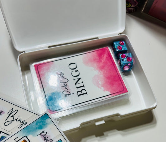 REUSABLE Bingo Box Challenge (CARDS And DICE ONLY) | Savings Box - PinkeCloth