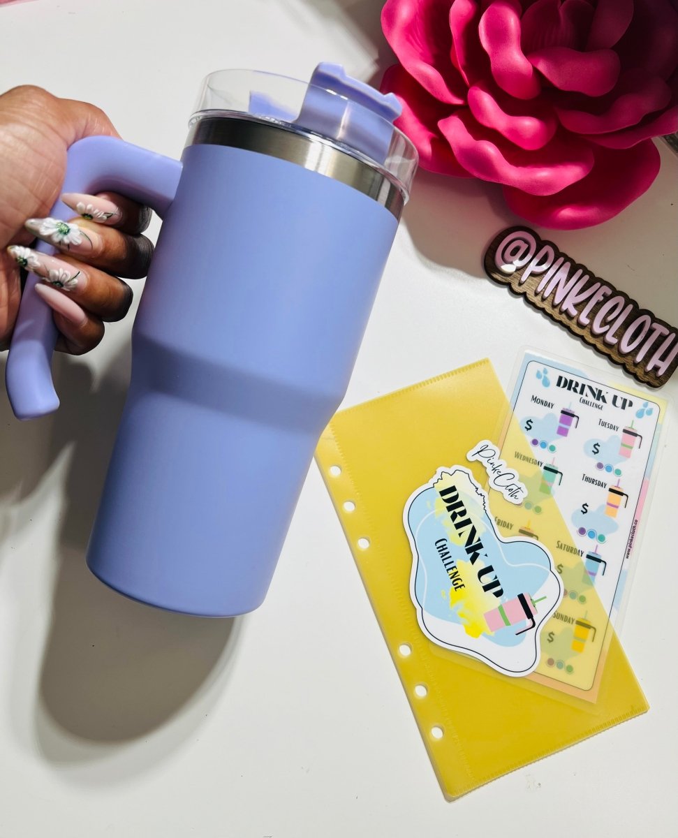 Reusable Drink Up Savings Challenge - PinkeCloth