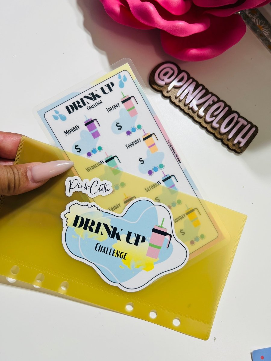 Reusable Drink Up Savings Challenge - PinkeCloth