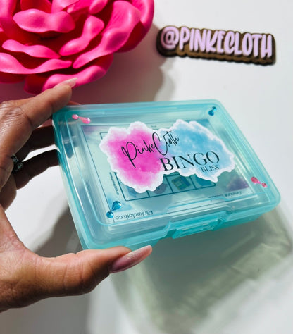 REUSABLE Teal Bingo Box Challenge | Savings Box - PinkeCloth