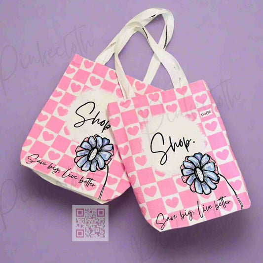 SHOP Canvas Shopping Tote - PinkeCloth
