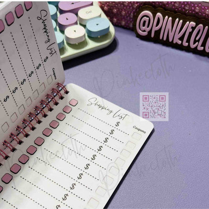 SHOP Shopping List Spiral Book - PinkeCloth
