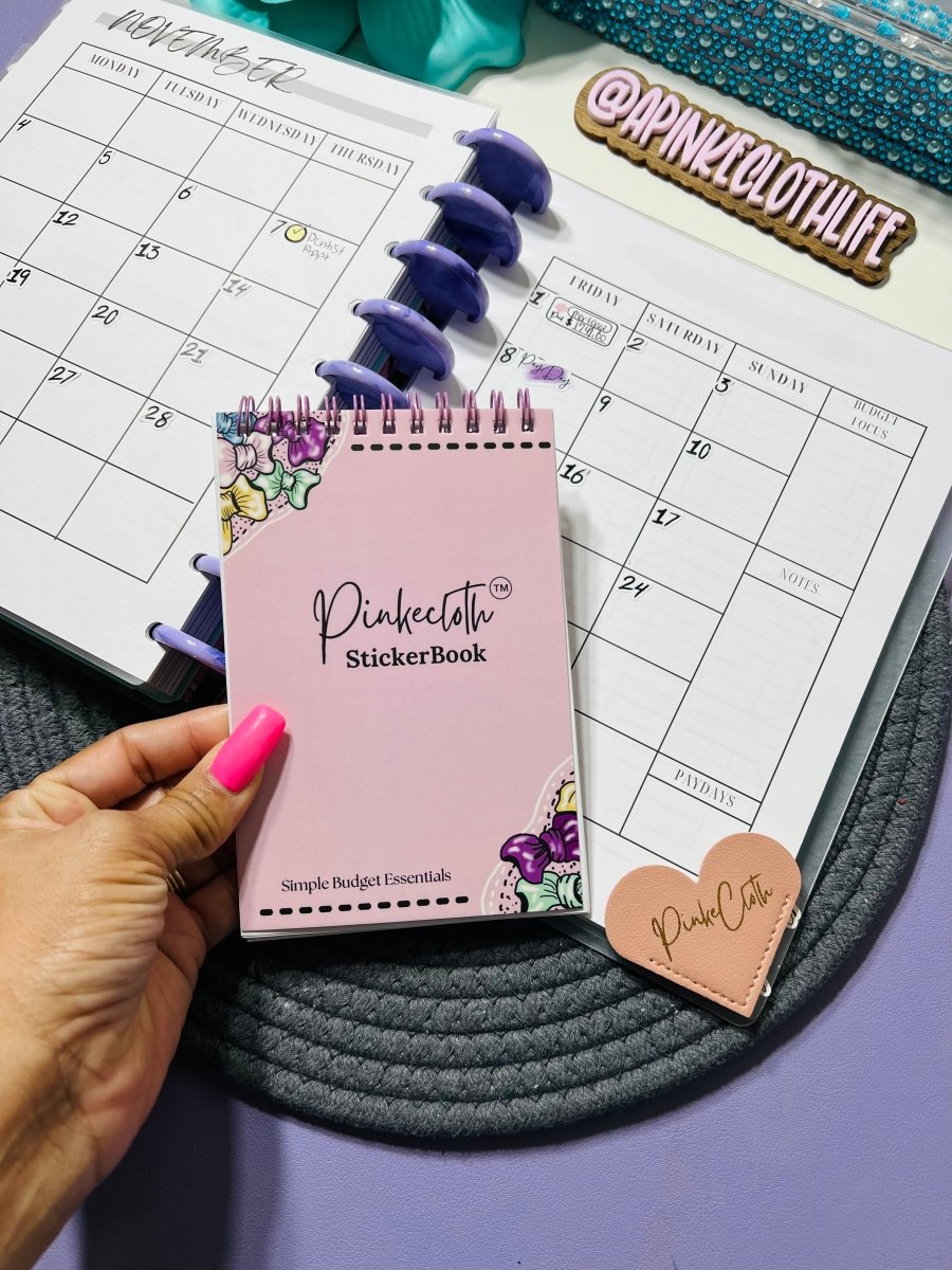 Simple Budget Essentials Sticker Book | 764 Writable Budgeting Stickers - PinkeCloth