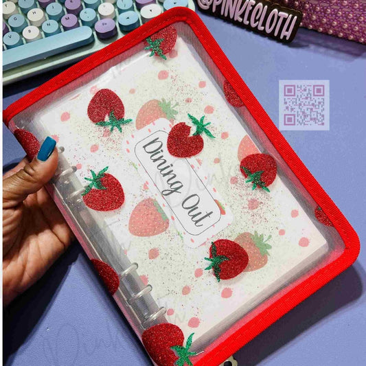 Strawberry Binder & Envelope Set - PinkeCloth