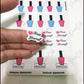Treat Yourself Manicure & Pedicure Planner Sticker Set ( Hand Drawn ) 36 Stickers