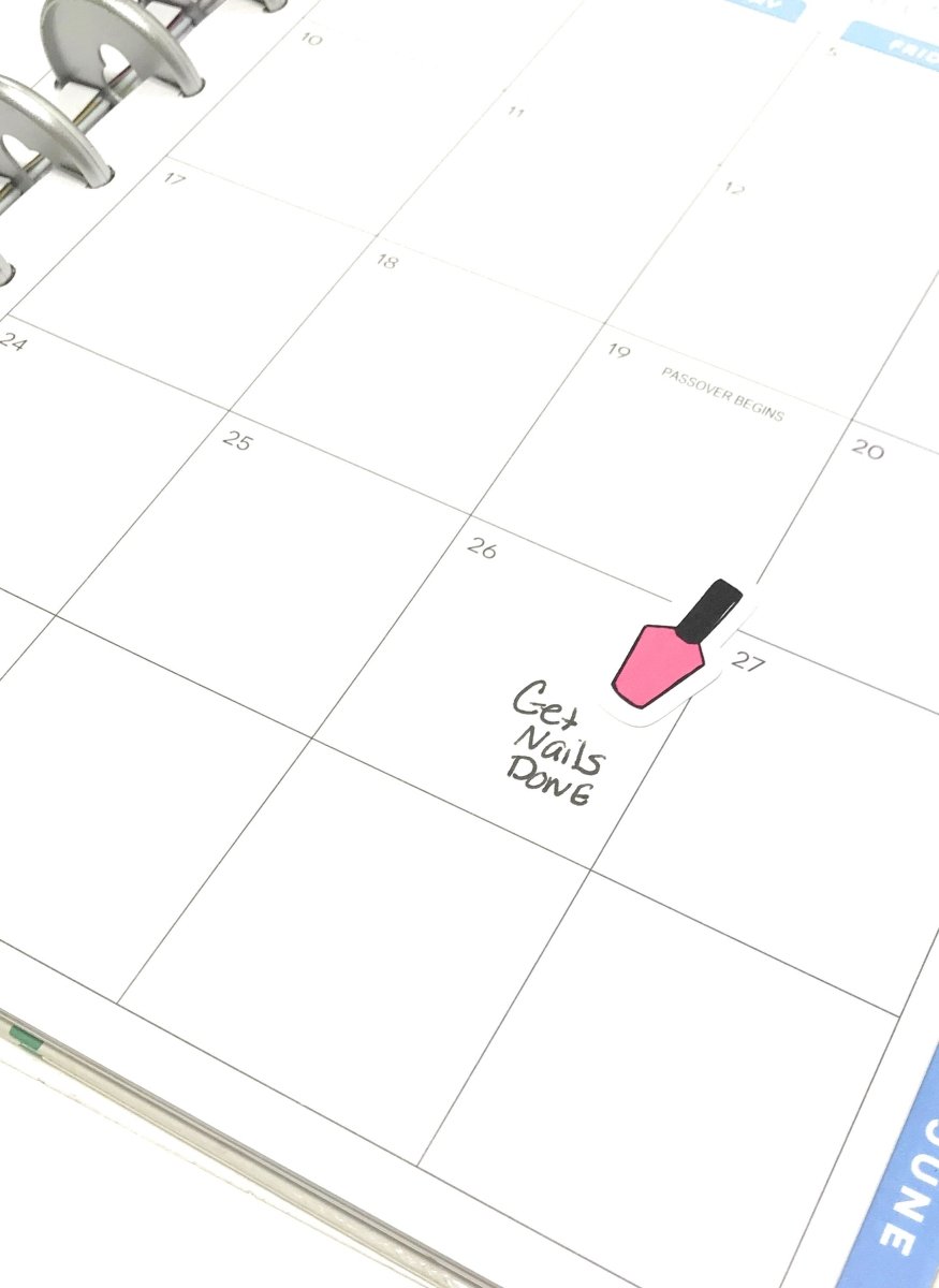 Treat yourself Manicure & Pedicure Planner sticker set ( Hand drawn ) 36 stickers - PinkeCloth