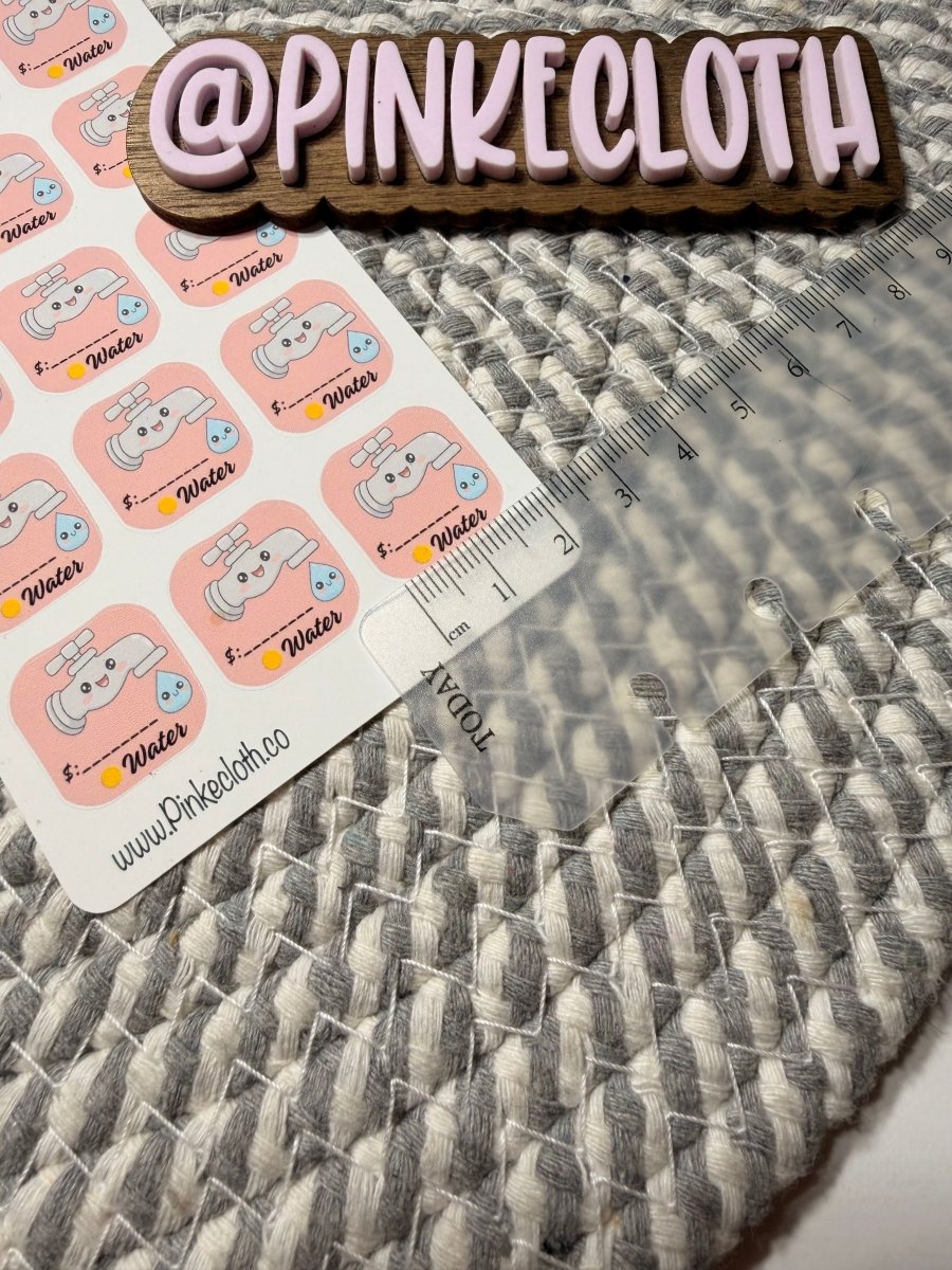 Water Bill Due Stickers 18ct - PinkeCloth