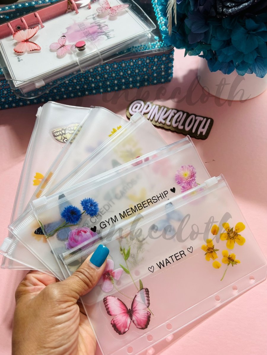 Zip Butterfly & Floral Envelope Set - PinkeCloth