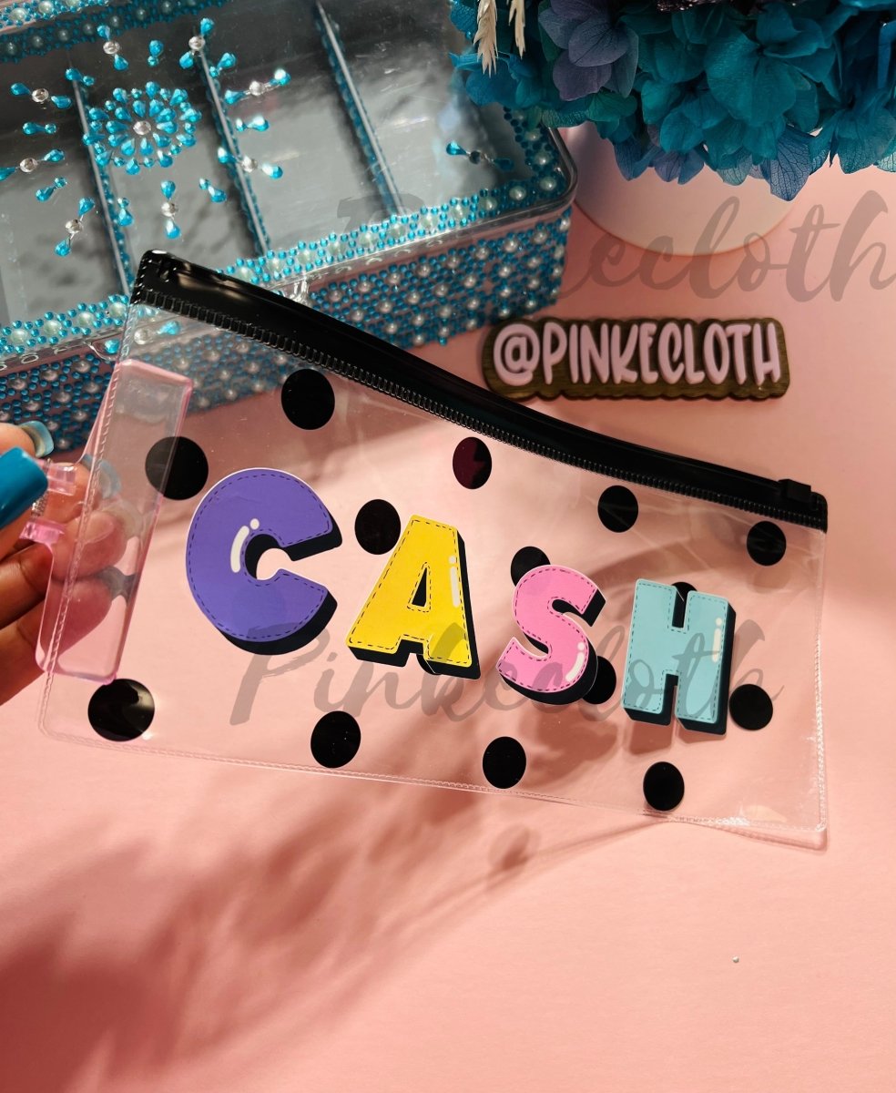 Zip Polka Dot Cash Envelope - PinkeCloth